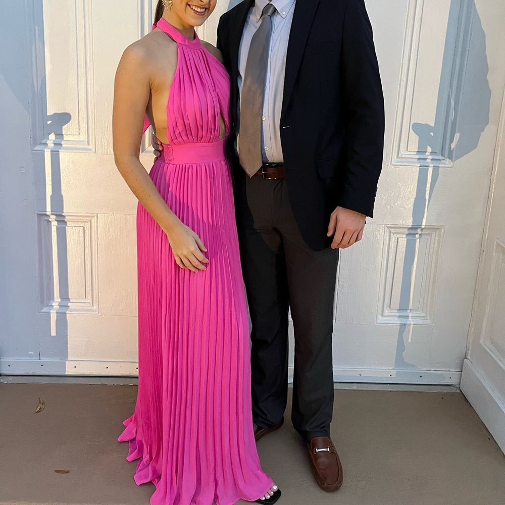 Pink Lily Sunny Gleam Maxi Dress - Hot Pink